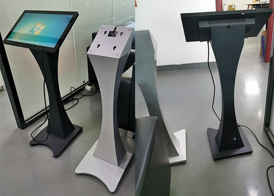 21.5" horizontal  capacitive touch screen kiosk slim design with printer build in and Android Windows OS