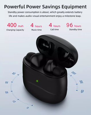 CE RoHS Noise Cancelling Wireless Earbuds 1200mAh Charging Box