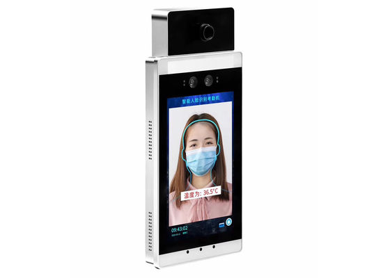 Android OS Body Temperature Kiosk 15W Face Detection Access Control System