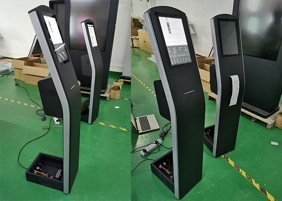 12.1 13.3inch LCD info kiosk with capacitive touch screen and thermal printer build in come with Android or Windows OS