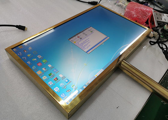 Factory DESIGNED and produced golden lcd monitor display 21.5&quot; 24&quot; 27&quot; 32&quot; double sided three sided lcd display