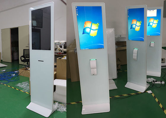 Customized all in one touch screen kiosk with 80mm printer build in capacitive PCAP touch ordering info. kiosk factory