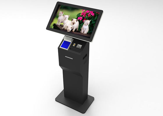 Payment info. kiosk self ordering kiosk with capacitive touch screen,camera, card reader, POS holder and thermal printer