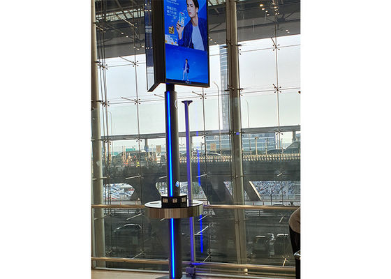 Airport 55 Inch LVDS 8 Bit Digital Signage LCD Display With Phone Charger Station
