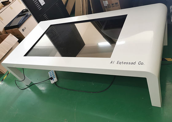 Topadkiosk interactive screen coffee table for conference or restaurant with infrared touch 30points build in with PC