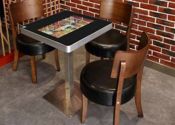 21.5 inch smart dining digital signage android multi touch screen coffee game table with touch screen and card reader