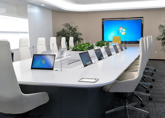 Lifting lcd display and Flip lcd display monitor lcd monitor with touch screen for meeting room table build in PC