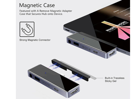 Magnetic Case USB Type C Docking Station USB 3.0 USB Type C Splitter